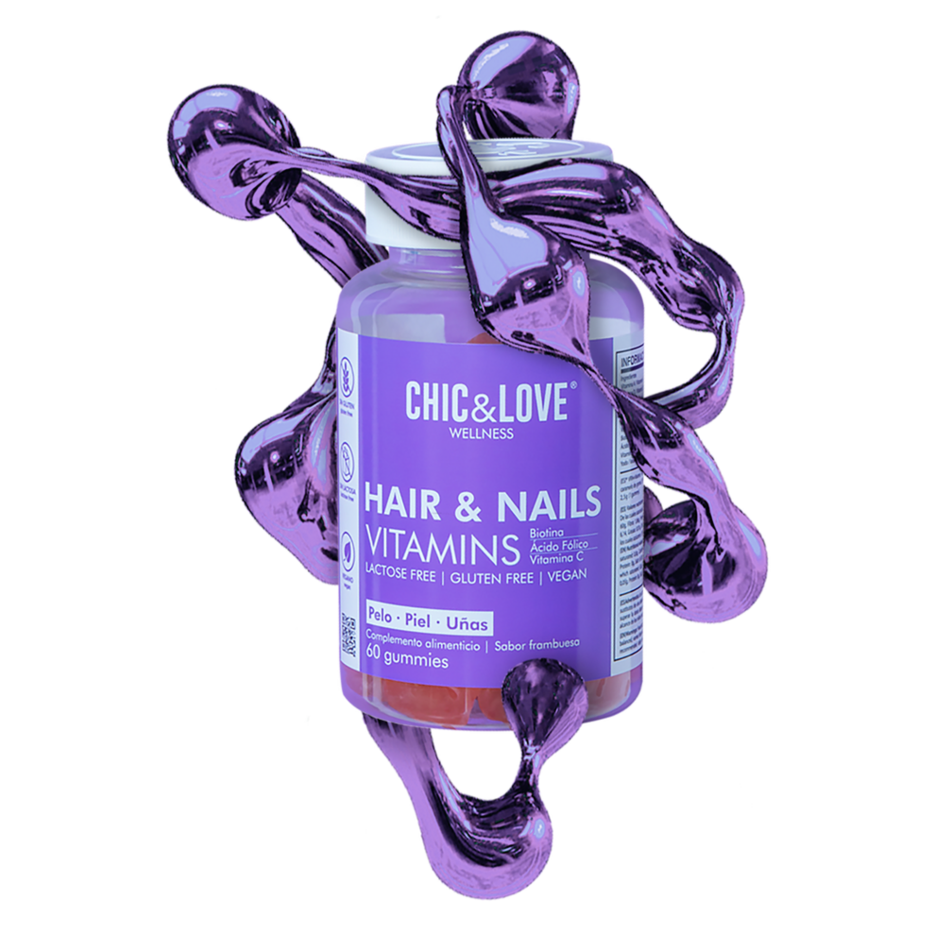 CHIC & LOVE GOMINOLAS HAIR & NAILS VITAMINS 60 GOM|Tratamiento Anticaida - 3